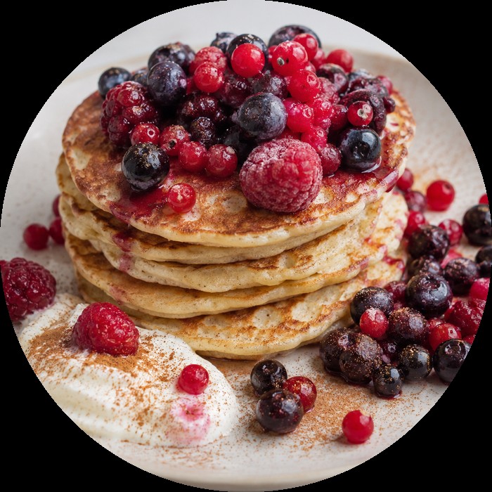 Proteïne pannenkoeken met bosvruchten